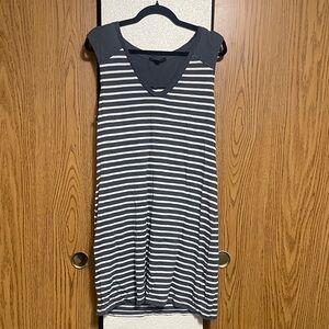 Banana Republic Navy and White Striped Mini Dress